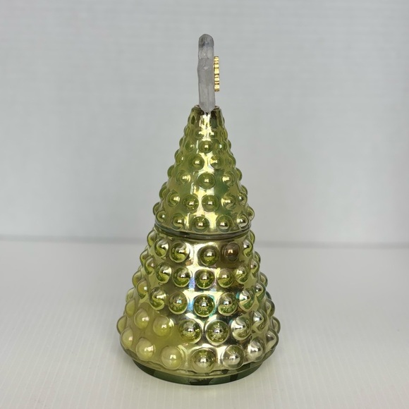 NEW Anthropologie Tree Gold Glass Candle “A” Monogram Balsam Cedarwood 8” - Picture 4 of 8